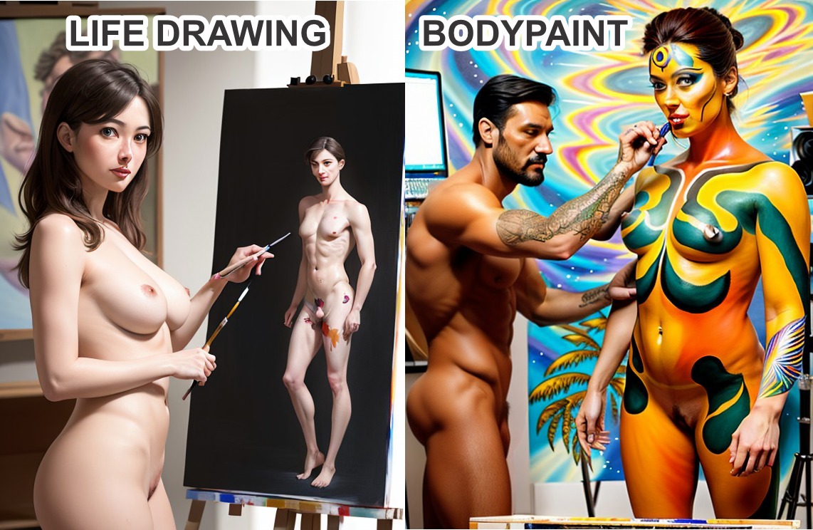 painting each other naked